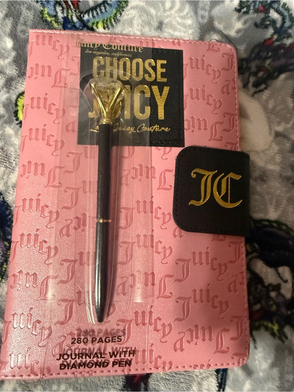 Juicy Couture Pink Journal with Diamond Pen